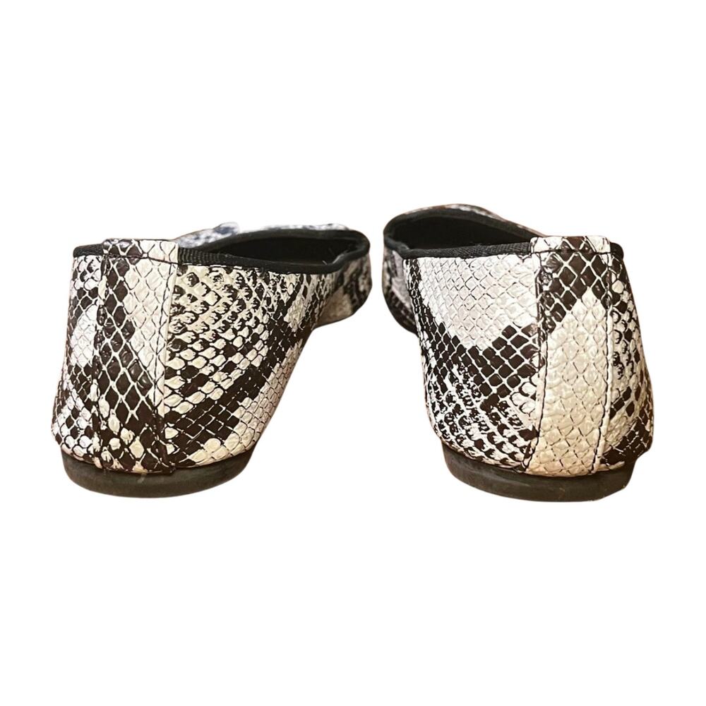 Bamboo Snakeskin Print Pointed Toe Flats 7.5 Loafers Y2K Slip On Shoe mobwife - Picture 8 of 11